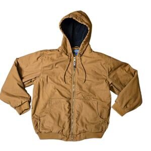 Smith's Workwear Men's Sherpa Lined Heavy Duck Canvas Jacket Camel Tan Size L